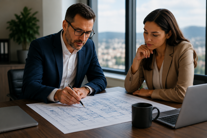 Protective Resources consultant reviewing security program data with a client